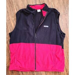 Columbia 4 XT Vest Black And Red Fleece